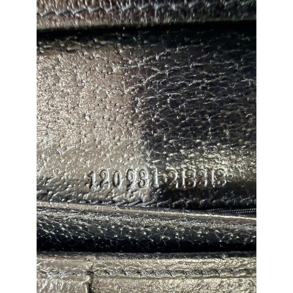 Authentic GUCCI Eclipse Long Wallet Purse GG Canvas Leather 120931 Black 3628N - Picture 12 of 13